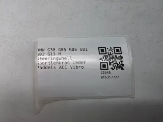 BMW G30 G05 G06 G01 G02 G11 M Steeringwhell Sportlenkrad Leder Paddels ACC Vibro - Bild 6