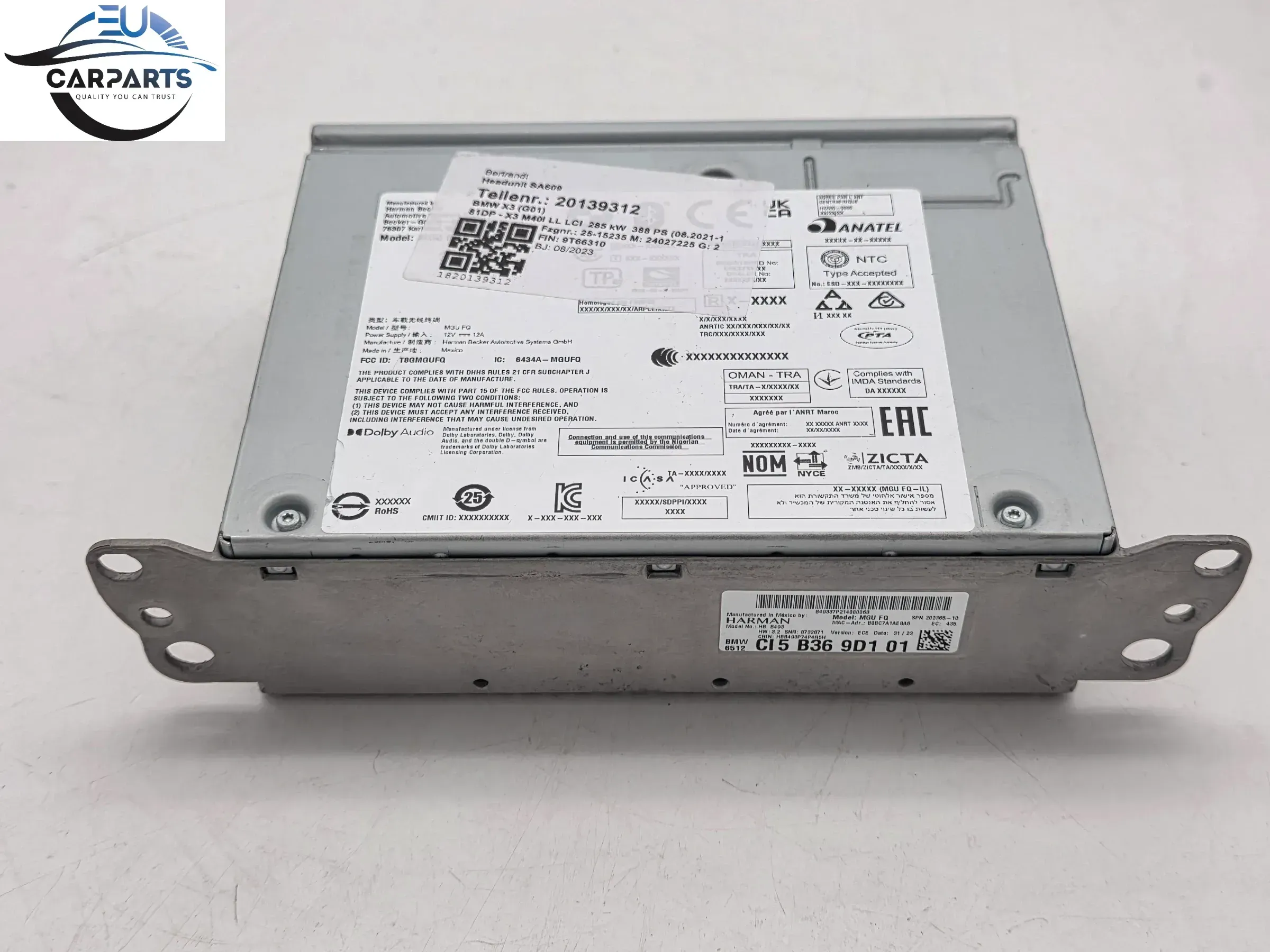 Original BMW G20 G30 G31 G01 G02 G05 G06 G07 Headunit High 3 (ROW) 5B48519 - Bild 1