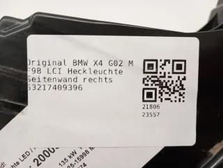 Original BMW X4 G02 M F98 LCI Heckleuchte Seitenwand rechts 63217409396 - Bild 8